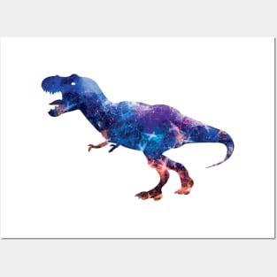 Galaxy T-Rex Abstract Dinosaur Posters and Art